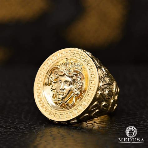 anillo versace hombre oro|Anillos Versace para hombre .